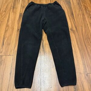 Vtg 90s Patagonia Synchilla Fleece Jogger Gaucho Pants Mens Large Black USA Made